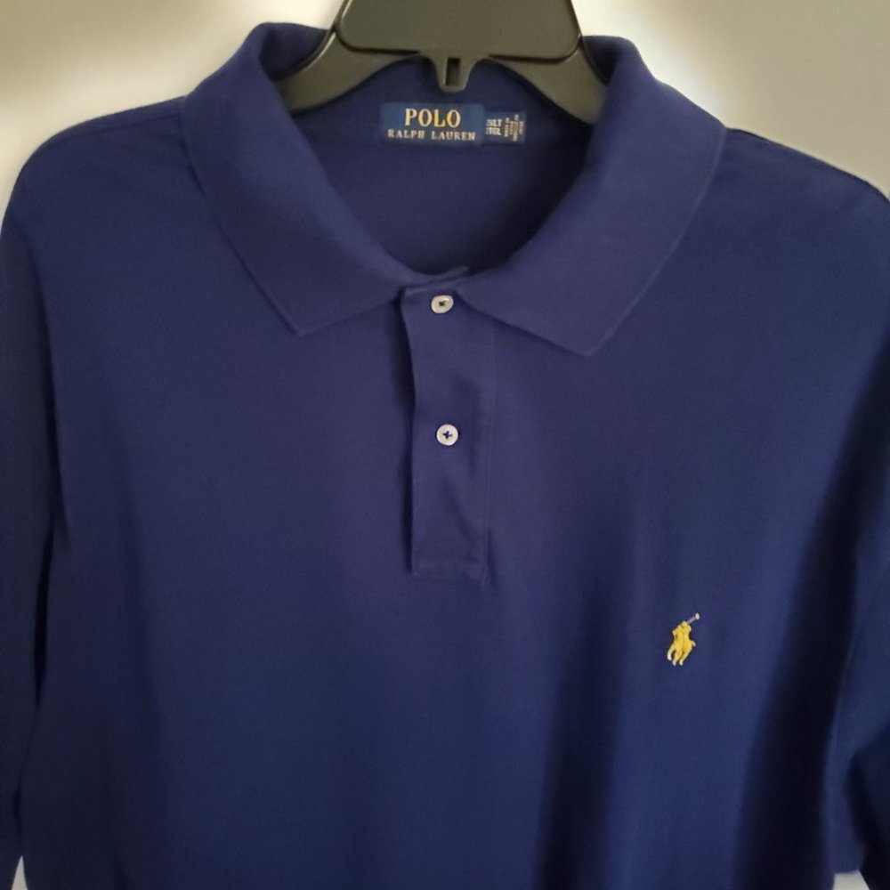 Ralph Lauren Men's shirt navy blue short sleeve 100% cotton size 2X.